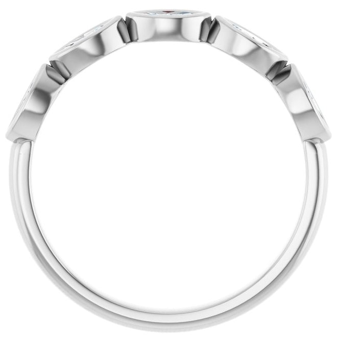 14K Yellow Or White Gold Marquise 4 X 2 Mm Polished 1/3 Ctw Lab-Grown Diamond Anniversary Band Size 7