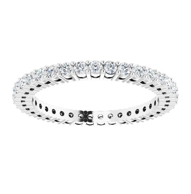 14K Yellow Or White Gold Round 1.5 Mm Vs, F+  Polished 1/2 Ctw Lab-Grown Diamond Eternity Band