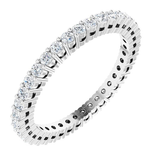 14K Yellow Or White Gold Round 1.5 Mm Vs, F+  Polished 1/2 Ctw Lab-Grown Diamond Eternity Band