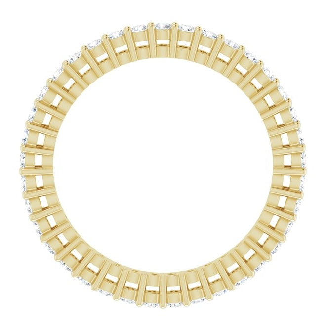 14K Yellow Or White Gold Round 1.5 Mm Vs, F+  Polished 1/2 Ctw Lab-Grown Diamond Eternity Band