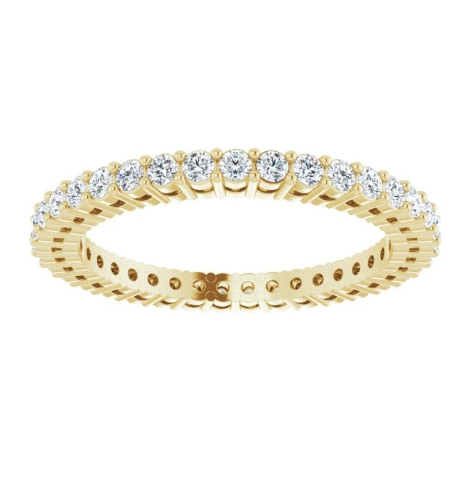 14K Yellow Or White Gold Round 1.5 Mm Vs, F+  Polished 1/2 Ctw Lab-Grown Diamond Eternity Band