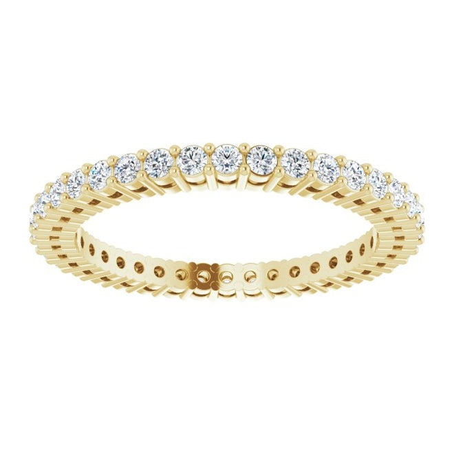 14K Yellow Or White Gold Round 1.5 Mm Vs, F+  Polished 1/2 Ctw Lab-Grown Diamond Eternity Band