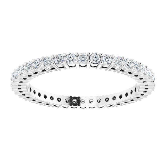 14K Yellow Or White Gold Round 1.5 Mm Vs, F+  Polished 1/2 Ctw Lab-Grown Diamond Eternity Band