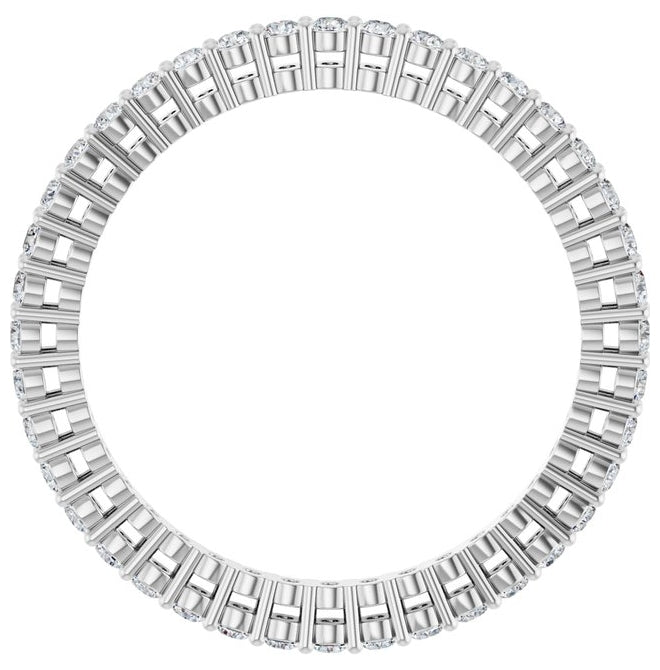 14K Yellow Or White Gold Round 1.5 Mm Vs, F+  Polished 1/2 Ctw Lab-Grown Diamond Eternity Band