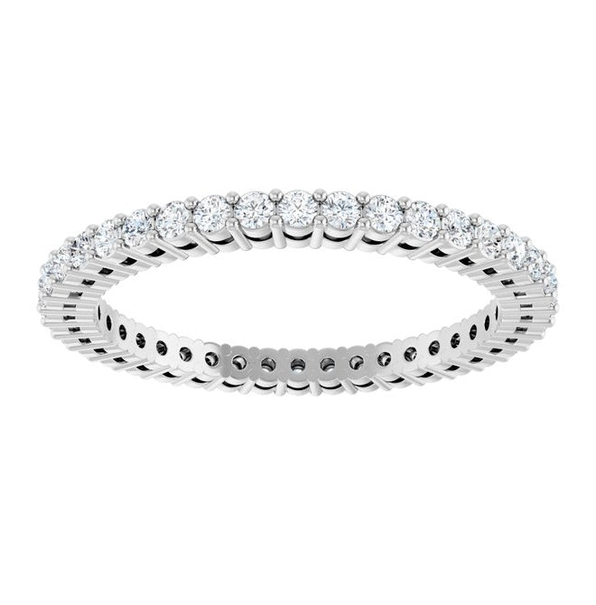 14K Yellow Or White Gold Round 1.5 Mm Vs, F+  Polished 1/2 Ctw Lab-Grown Diamond Eternity Band