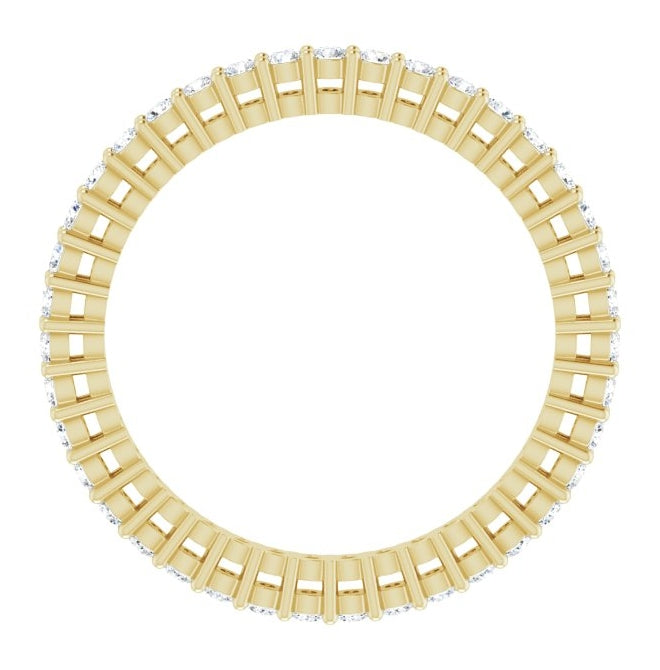14K Yellow Or White Gold Round 1.5 Mm Vs, F+  Polished 1/2 Ctw Lab-Grown Diamond Eternity Band