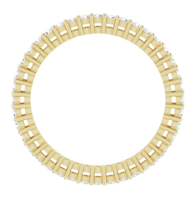 14K Yellow Or White Gold Round 1.5 Mm Vs, F+  Polished 1/2 Ctw Lab-Grown Diamond Eternity Band