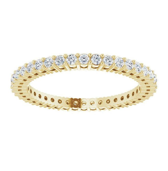 14K Yellow Or White Gold Round 1.5 Mm Vs, F+  Polished 1/2 Ctw Lab-Grown Diamond Eternity Band