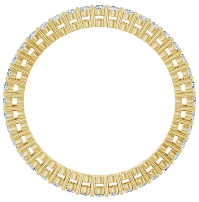 14K Yellow Or White Gold Round 1.5 Mm Vs, F+  Polished 1/2 Ctw Lab-Grown Diamond Eternity Band