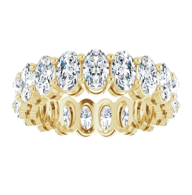 14K Yellow Or White Gold Oval 5 X 3 Mm Vs, F-G Polished Lab-Grown Diamond Eternity Band