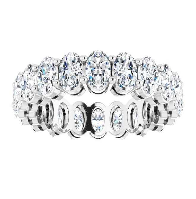 14K Yellow Or White Gold Oval 5 X 3 Mm Vs, F-G Polished Lab-Grown Diamond Eternity Band