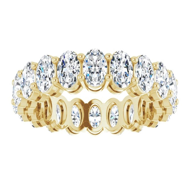 14K Yellow Or White Gold Oval 5 X 3 Mm Vs, F-G Polished Lab-Grown Diamond Eternity Band