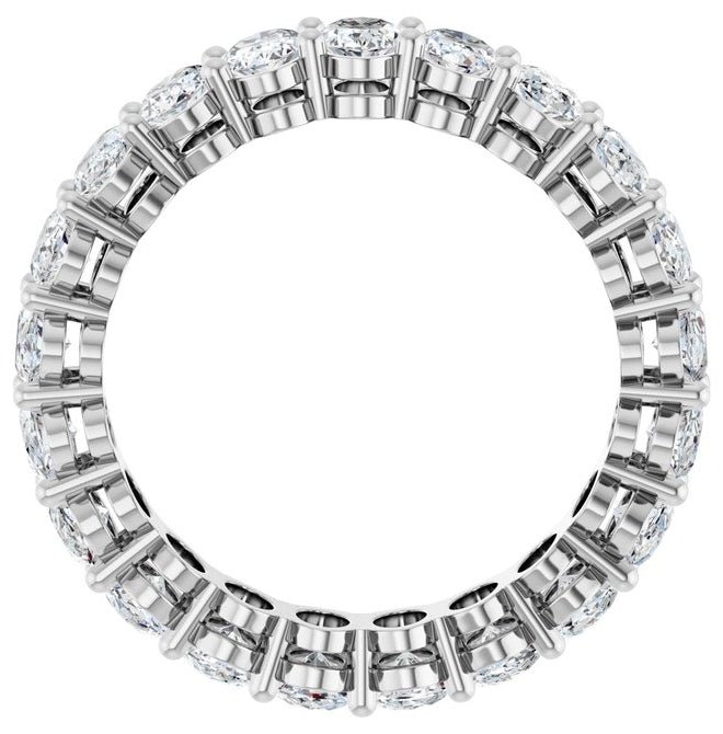 14K Yellow Or White Gold Oval 5 X 3 Mm Vs, F-G Polished Lab-Grown Diamond Eternity Band
