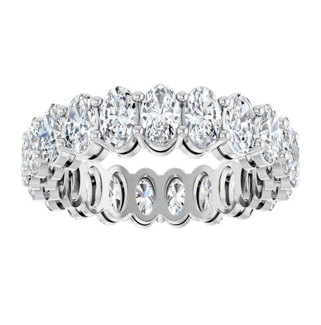 14K Yellow Or White Gold Oval 5 X 3 Mm Vs, F-G Polished Lab-Grown Diamond Eternity Band