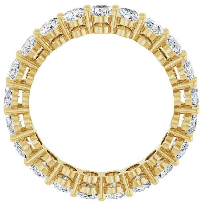 14K Yellow Or White Gold Oval 5 X 3 Mm Vs, F-G Polished Lab-Grown Diamond Eternity Band