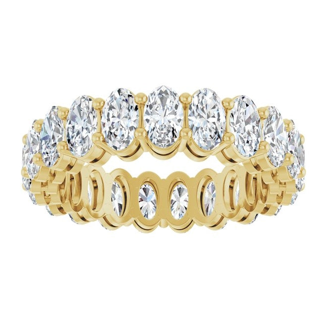 14K Yellow Or White Gold Oval 5 X 3 Mm Vs, F-G Polished Lab-Grown Diamond Eternity Band