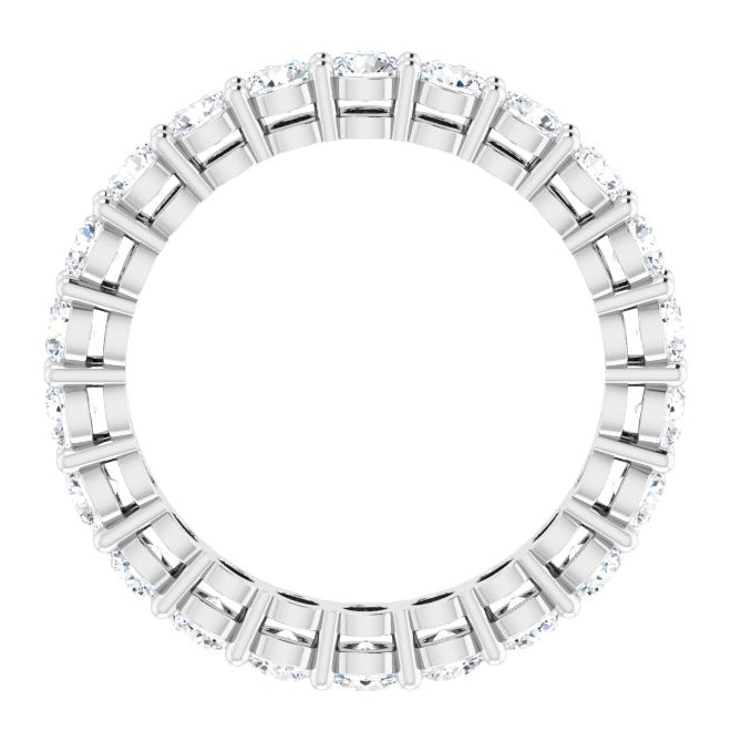 14K Yellow Or White Gold Round 2.8 Mm Vs, F+ Polished Lab-Grown Diamond Eternity Band