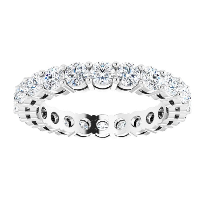 14K Yellow Or White Gold Round 2.8 Mm Vs, F+ Polished Lab-Grown Diamond Eternity Band