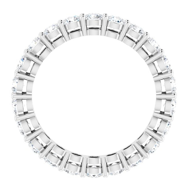 14K Yellow Or White Gold Round 2.8 Mm Vs, F+ Polished Lab-Grown Diamond Eternity Band