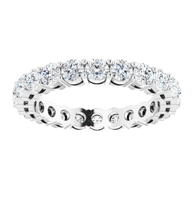 14K Yellow Or White Gold Round 2.8 Mm Vs, F+ Polished Lab-Grown Diamond Eternity Band