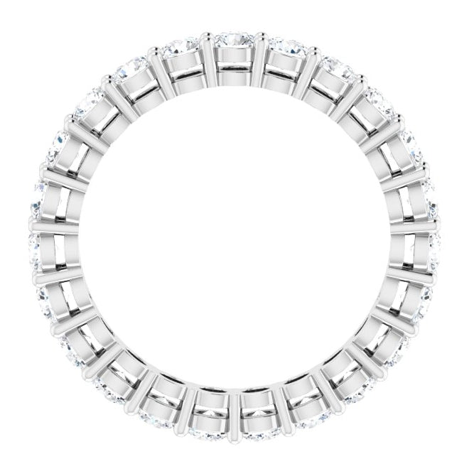 14K Yellow Or White Gold Round 2.8 Mm Vs, F+ Polished Lab-Grown Diamond Eternity Band