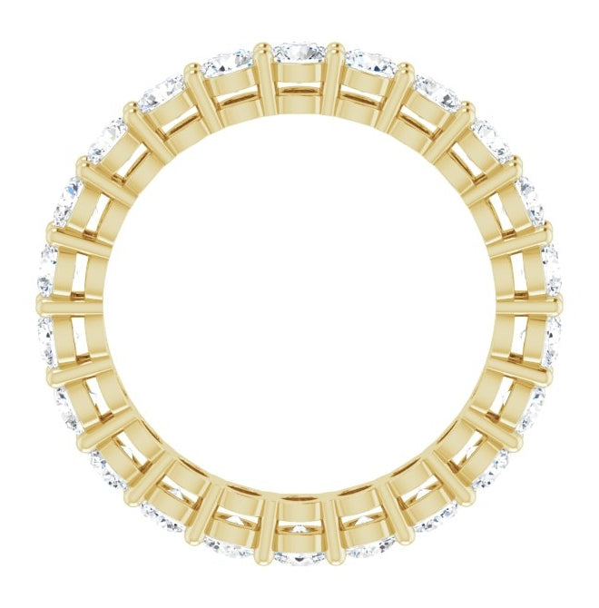 14K Yellow Or White Gold Round 2.8 Mm Vs, F+ Polished Lab-Grown Diamond Eternity Band