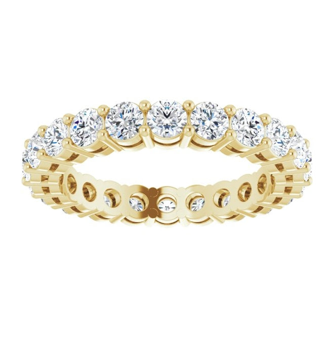 14K Yellow Or White Gold Round 2.8 Mm Vs, F+ Polished Lab-Grown Diamond Eternity Band