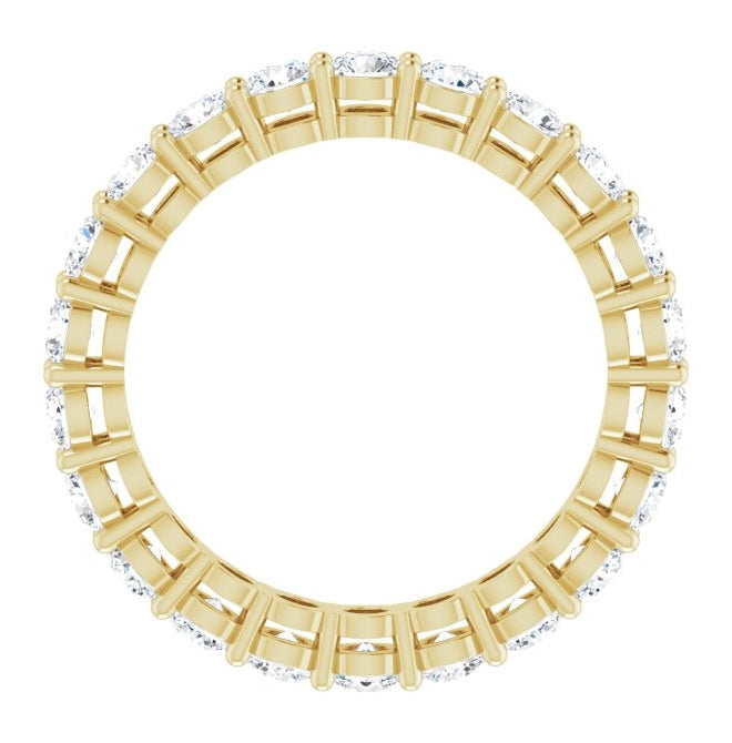 14K Yellow Or White Gold Round 2.8 Mm Vs, F+ Polished Lab-Grown Diamond Eternity Band