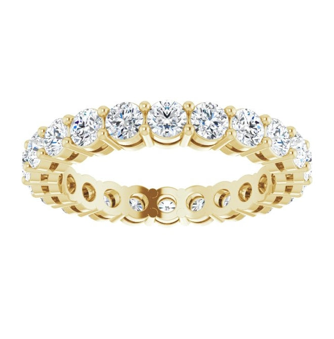 14K Yellow Or White Gold Round 2.8 Mm Vs, F+ Polished Lab-Grown Diamond Eternity Band