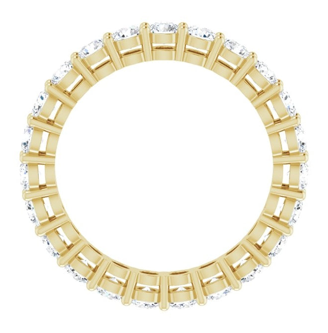 14K Yellow Or White Gold Round 2.8 Mm Vs, F+ Polished Lab-Grown Diamond Eternity Band