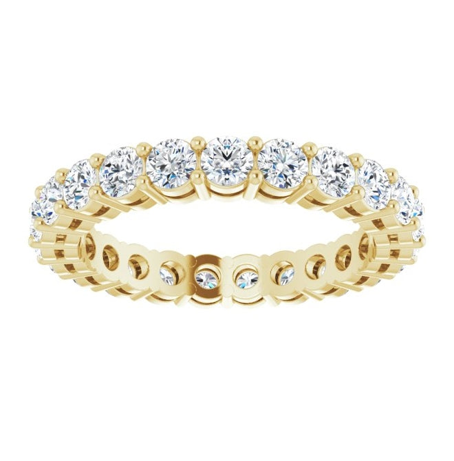 14K Yellow Or White Gold Round 2.8 Mm Vs, F+ Polished Lab-Grown Diamond Eternity Band