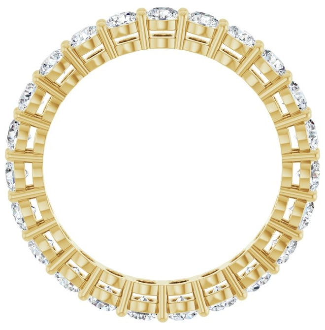 14K Yellow Or White Gold Round 2.8 Mm Vs, F+ Polished Lab-Grown Diamond Eternity Band