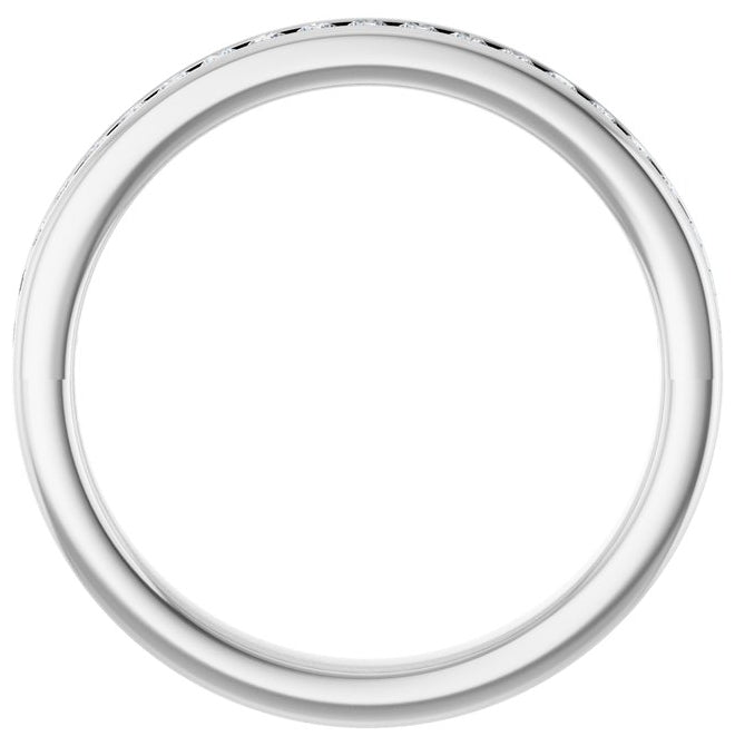 14K Yellow Or White Gold Round 1.5 Mm Vs, F+  Polished 1/4 Ctw Lab-Grown Diamond Anniversary Band
