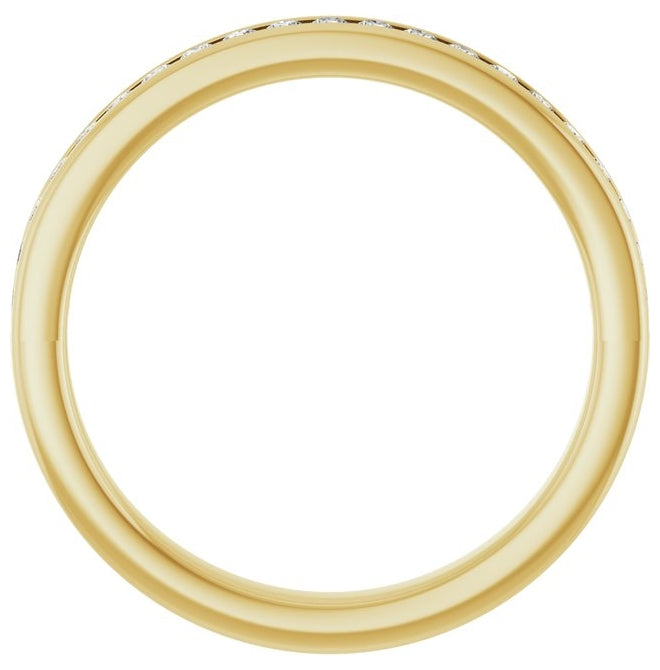 14K Yellow Or White Gold Round 1.5 Mm Vs, F+  Polished 1/4 Ctw Lab-Grown Diamond Anniversary Band