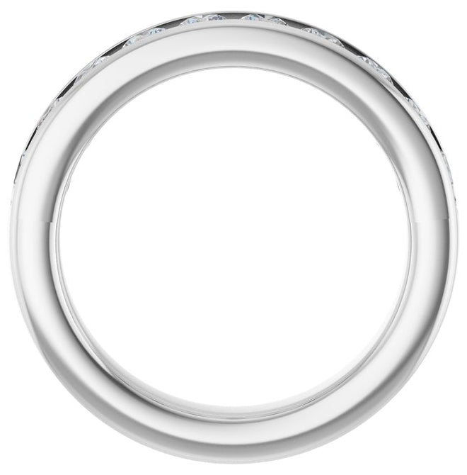 14K Yellow Or White Gold Round 3 Mm Vs, F+  Polished 1 Ctw Lab-Grown Diamond Anniversary Band