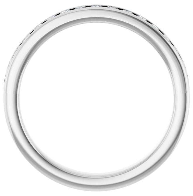 14K Yellow Or White Gold Round 1.75 Mm Vs, F+  Polished 1/3 Ctw Lab-Grown Diamond Anniversary Band, Size 7
