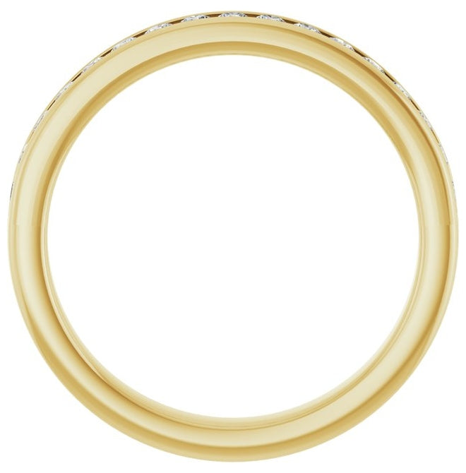 14K Yellow Or White Gold Round 1.75 Mm Vs, F+  Polished 1/3 Ctw Lab-Grown Diamond Anniversary Band, Size 7
