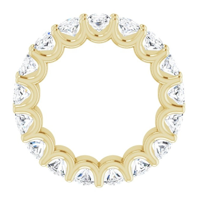 14K Yellow Gold Oval 6 X 4 Mm Vs, F-G Polished 6 3/4 Ctw Lab-Grown Diamond Eternity Band Size 6