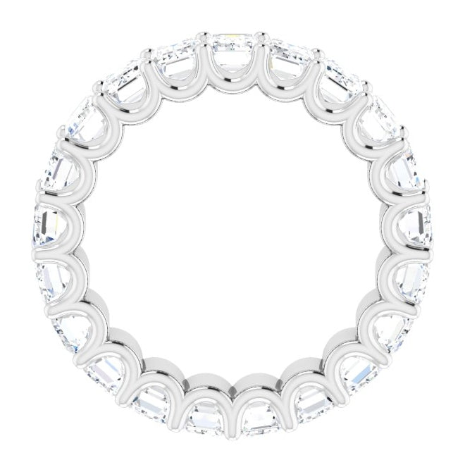 14K Yellow Or White Gold Emerald 5 X 3 Mm Vs, F-G Polished 6 1/2 Ctw Lab-Grown Diamond Eternity Band