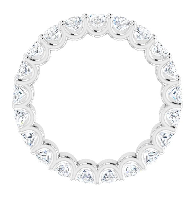 14K Yellow Or White Gold Oval 5 X 3 Mm Vs, F-G Polished 4 Ctw Lab-Grown Diamond Eternity Band