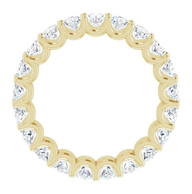 14K Yellow Or White Gold Oval 5 X 3 Mm Vs, F-G Polished 4 Ctw Lab-Grown Diamond Eternity Band