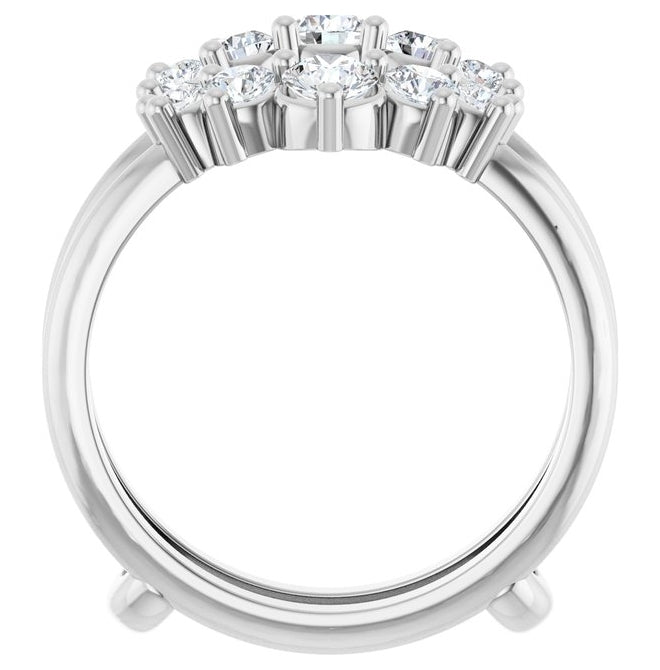 14K Yellow Or White Gold Round 3.5 Mm Polished 3/4 Ctw Lab-Grown Diamond Ring Guard