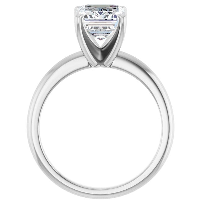 14K Yellow Or White Gold Emerald Polished Solitaire Lab-Grown Diamond Engagement Ring
