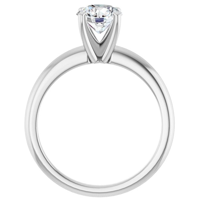 14K Yellow Or White Gold Round Polished Solitaire Lab-Grown Diamond Engagement Ring