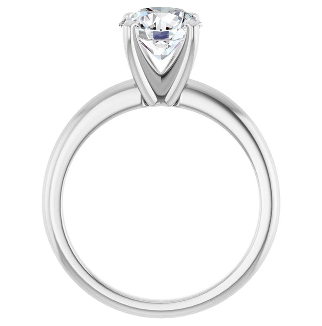 14K Yellow Or White Gold Round Polished Solitaire Lab-Grown Diamond Engagement Ring