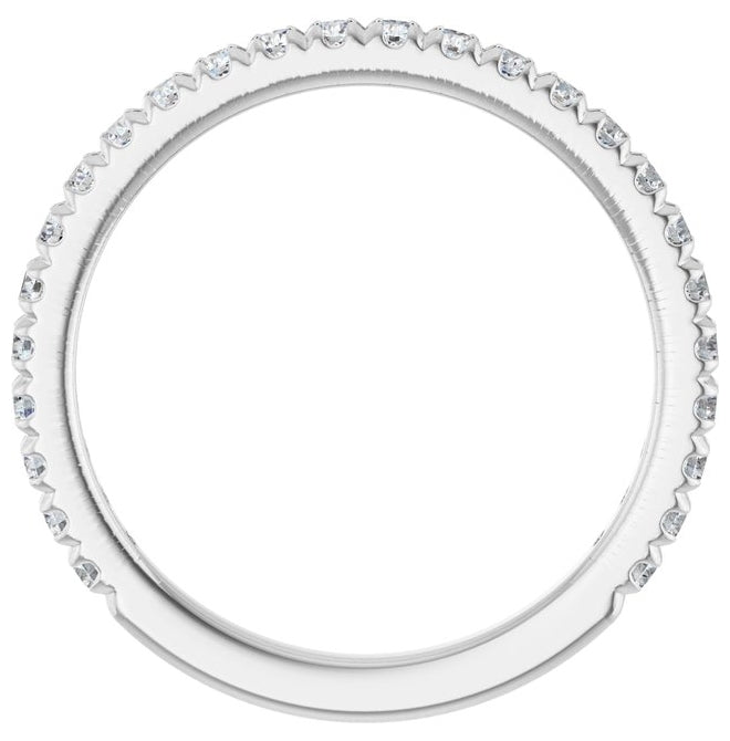 14K Yellow Or White Gold Round 2.2 Mm Vs, F+  Polished 3/4 Ctw Lab-Grown Diamond Anniversary Band, Size 7