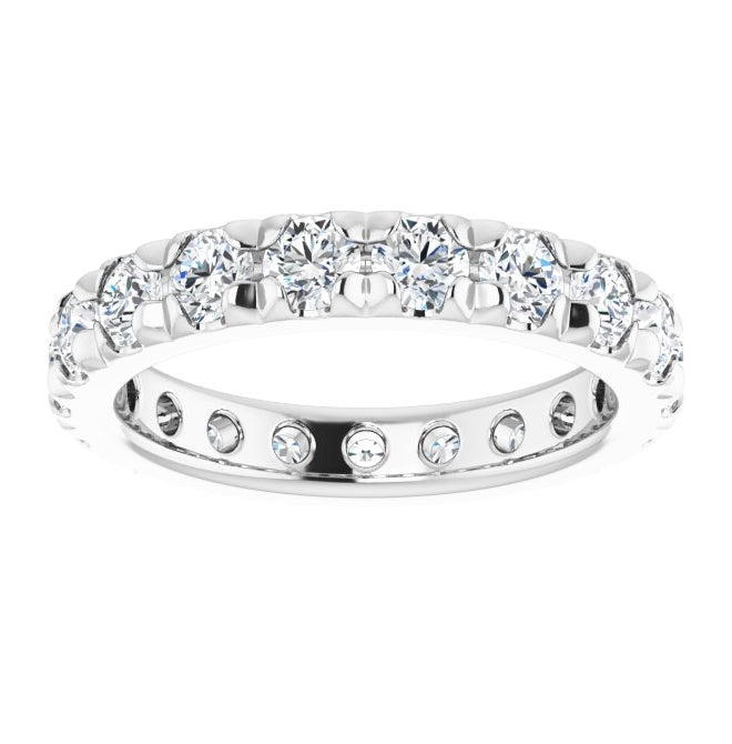 14K Yellow Or White Gold Round 3 Mm Vs, F+ Polished 2 Ctw Lab-Grown Diamond Eternity Band