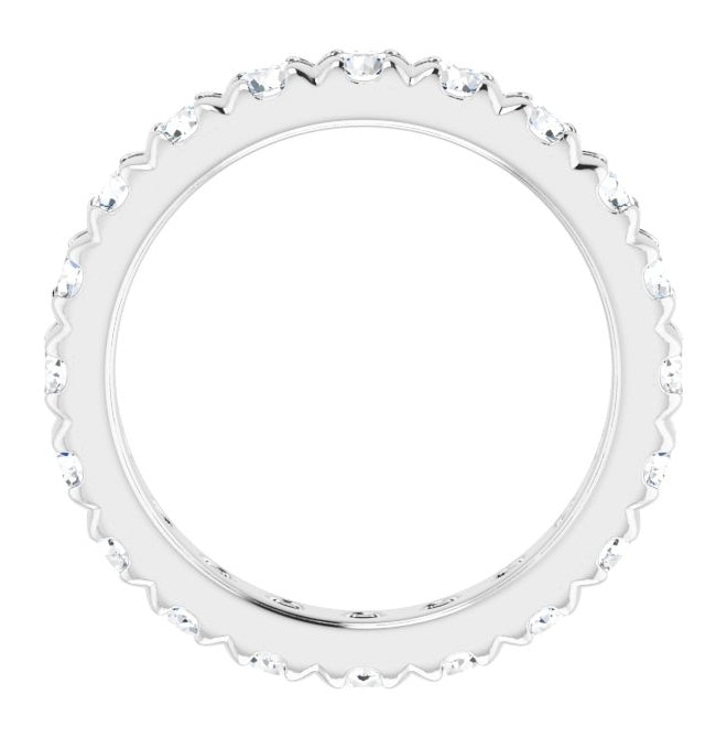 14K Yellow Or White Gold Round 3 Mm Vs, F+ Polished 2 1/8 Ctw Lab-Grown Diamond Eternity Band,