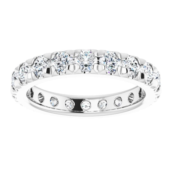 14K Yellow Or White Gold Round 3 Mm Vs, F+ Polished 2 1/8 Ctw Lab-Grown Diamond Eternity Band,