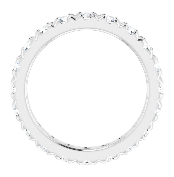 14K Yellow Or White Gold Round 3 Mm Vs, F+ Polished 2 1/8 Ctw Lab-Grown Diamond Eternity Band,